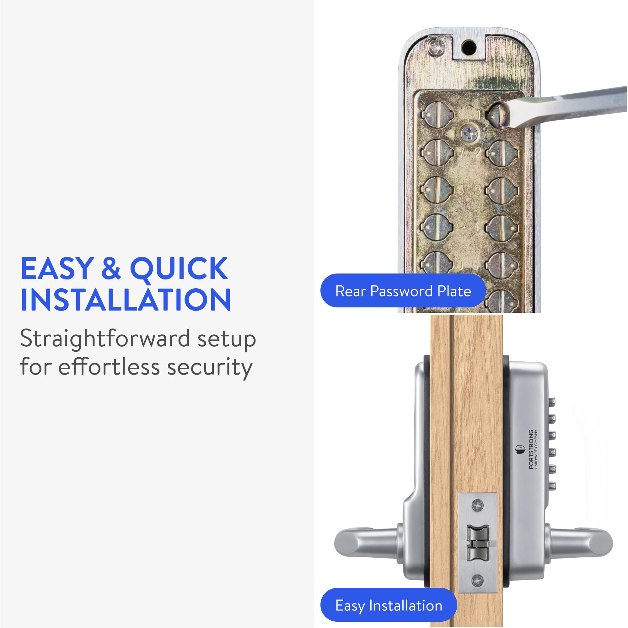 Fortstrong Mechanical Door Lock - Keyless Entry
