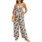 IWOLLENCE Women's Summer Jumpsuits Boho Wide Leg Overalls Casual Loose Rompers with Pockets 2025