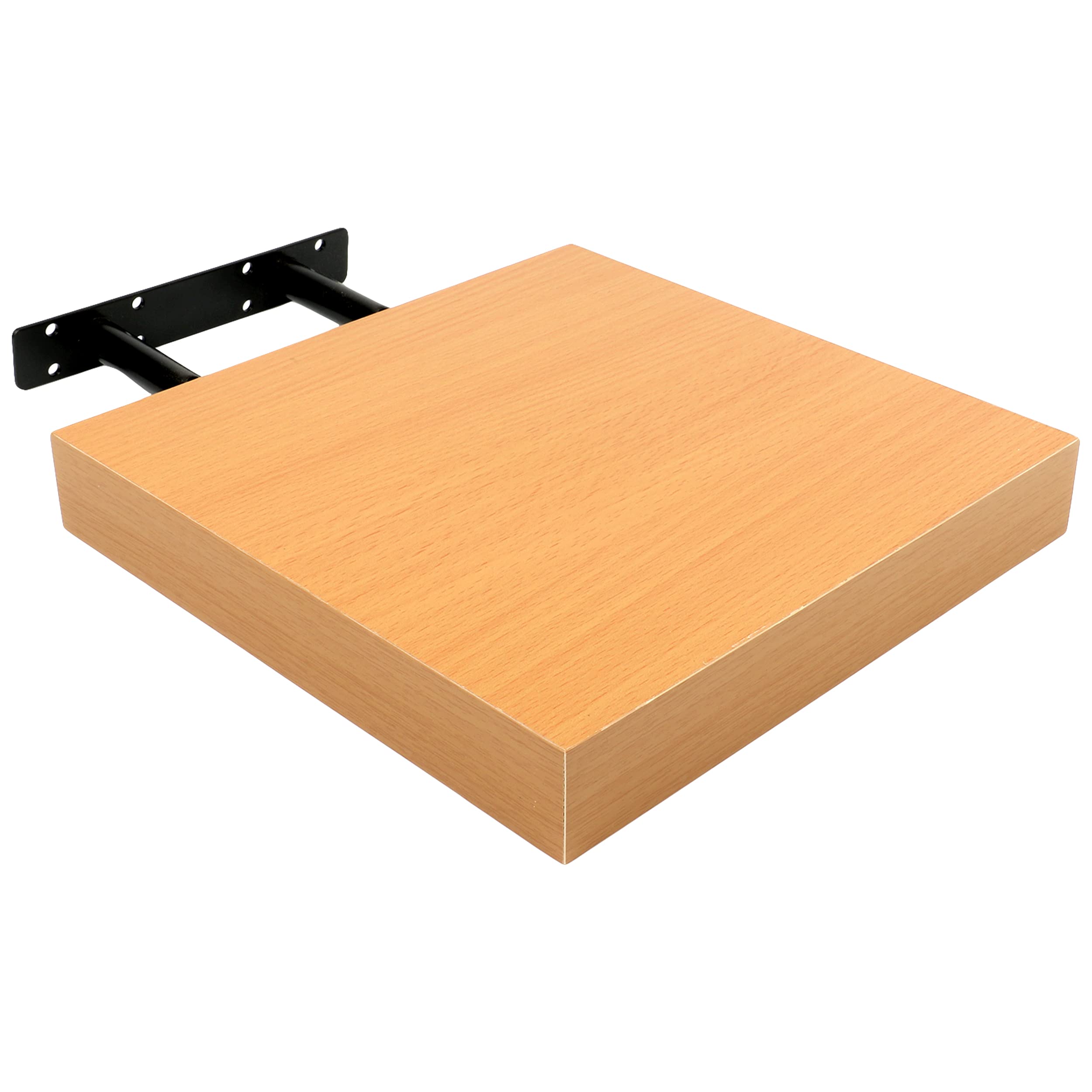 Floating Wall Shelves 25 x 25 x 4 cm Beech color, Wall shelves invisible fixing — image 1
