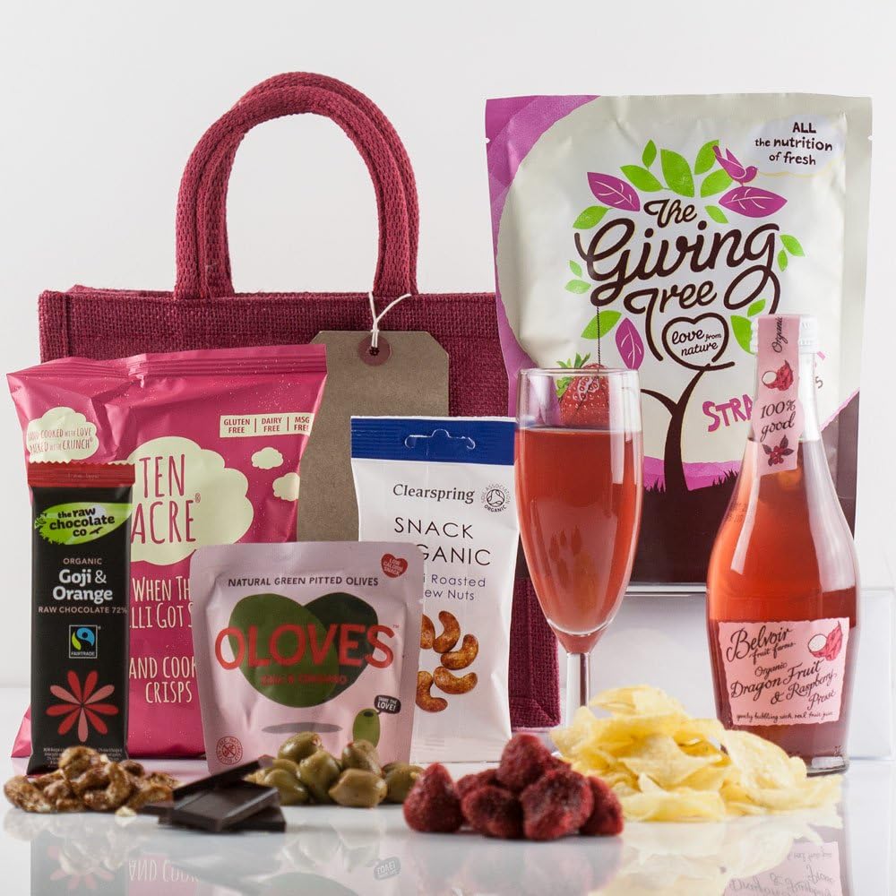 Natures Hampers Vegan Delights Gift Bag - Snacks, Nibbles & Treats - Birthday for Him - Birthday for Her - Christmas Gifts - Xmas Present