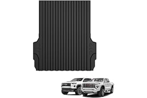 Ecarzo 2025 Upgraded Heavy Duty Car Bed Cargo Mat Compatible with 2025 2024 2023 Chevy Colorado/GMC Canyon Accessories 5FT All Weather Protection TPE Truck Bed Mat Perfectly Flush Durable Reliable