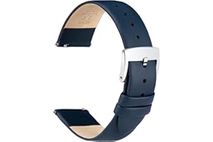 OTTOODY Leather Watch Bands Quick Release Watch Straps, Elegant & Ultra-Soft Top Grain Leather Watch Band for Women Men, Choice of Color & Width - 12mm 14mm 16mm 18mm 20mm 22mm for Watch & Smartwatch