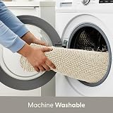 KEPLIN Non Slip Microfibre Bath Mat 40x60cm White Soft Quick Dry view 7