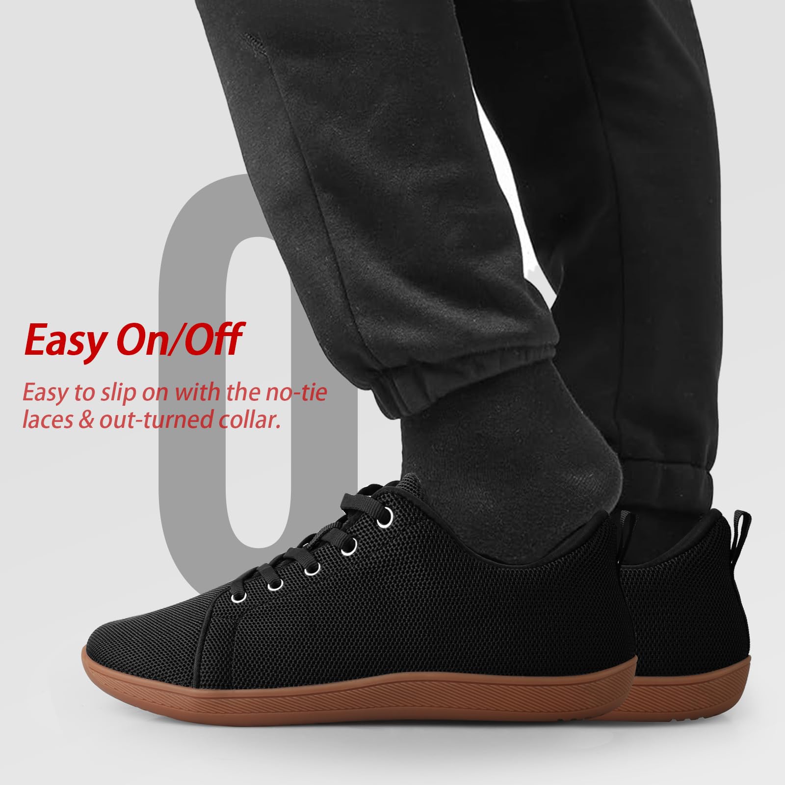 BUHCFBO Unisex Wide Toe Barefoot Shoes for Mens Womens Minimalist Cross-Trainer Shoes Walking for Men Women Zero Drop Sole Trail Running Sneakers Tennis Gym Workout,Black 8