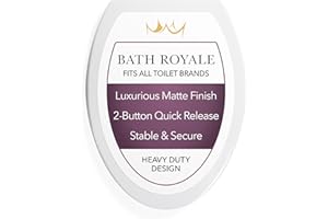 Bath Royale Heavy Duty & Soft Close Toilet Seat Elongated BR237-00 Scratch Resistant, Fits All Toilet Brands, MasterSuite Series