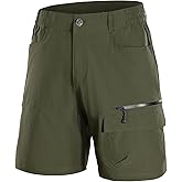 Tansozer Mens Hiking Cargo Shorts 10" Lightweight Quick Dry Casual Golf Summer Outdoor Fishing Shorts with 5 Pockets