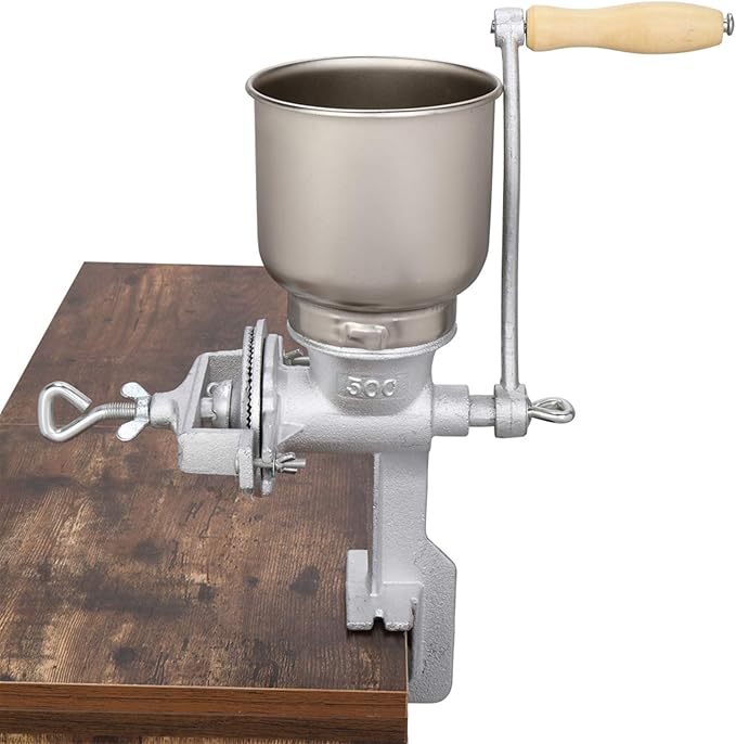 LIFND Manual Grain Grinder, Cast Iron Manual Corn Grinder