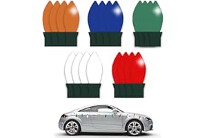 JUST BRIGHT Reflective Light Bulb Magnet Decorations, 20 Pack - Christmas Car Magnets to Decorate Your Car, Home & Any Metal Surface - Reusable Holiday Magnets for Indoor/Outdoor Use - Assorted Colors