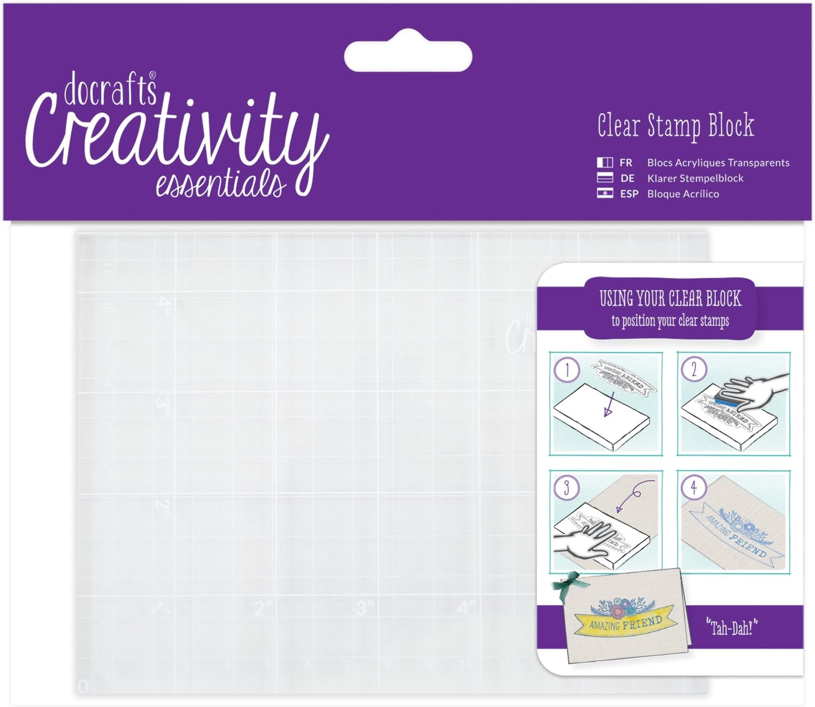 Creativity Essentials Stamp Block, Clear, A6