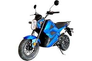 BELMONTE BIKES Venom E-Vader 2000W 72V Electric Motorcycle, 2KW Lead-Acid E-Bike, E-Motorcycle Street Legal Road Ready, Highbeam Lights, Daytime Running Lights, Three Speed Settings and Charger Included (Blue)