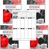 Amazon.com: Contract Bridge Score Pads, Large Size (5 Pads, 50 Sheets ...