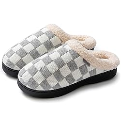 UBFEN Mens Slippers for Indoor Bedroom Memory Foam
