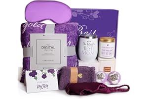 UAREHIBY Mothers Day Gifts for Mom,Wine Tumbler For Mom From Daughter,Son,Kids,Gifts for Mom with Blanket for Birthday,Christmas Gift Basket for Mother-in-law with Tumbler,New Mom Gifts for Wife from Husband