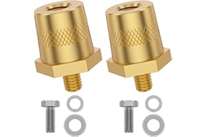 1 Pair Battery Pole Adapter, Brass Battery Terminal Connector, M6 Thread Installation Battery Tone Post Adapter Kit with Scre