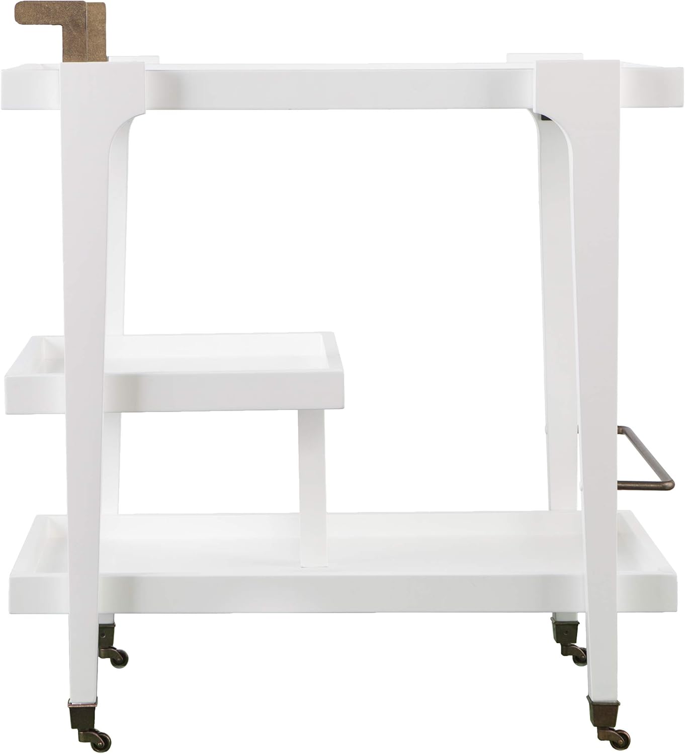 Holly & Martin Zhori Midcentury Modern Bar Cart, White