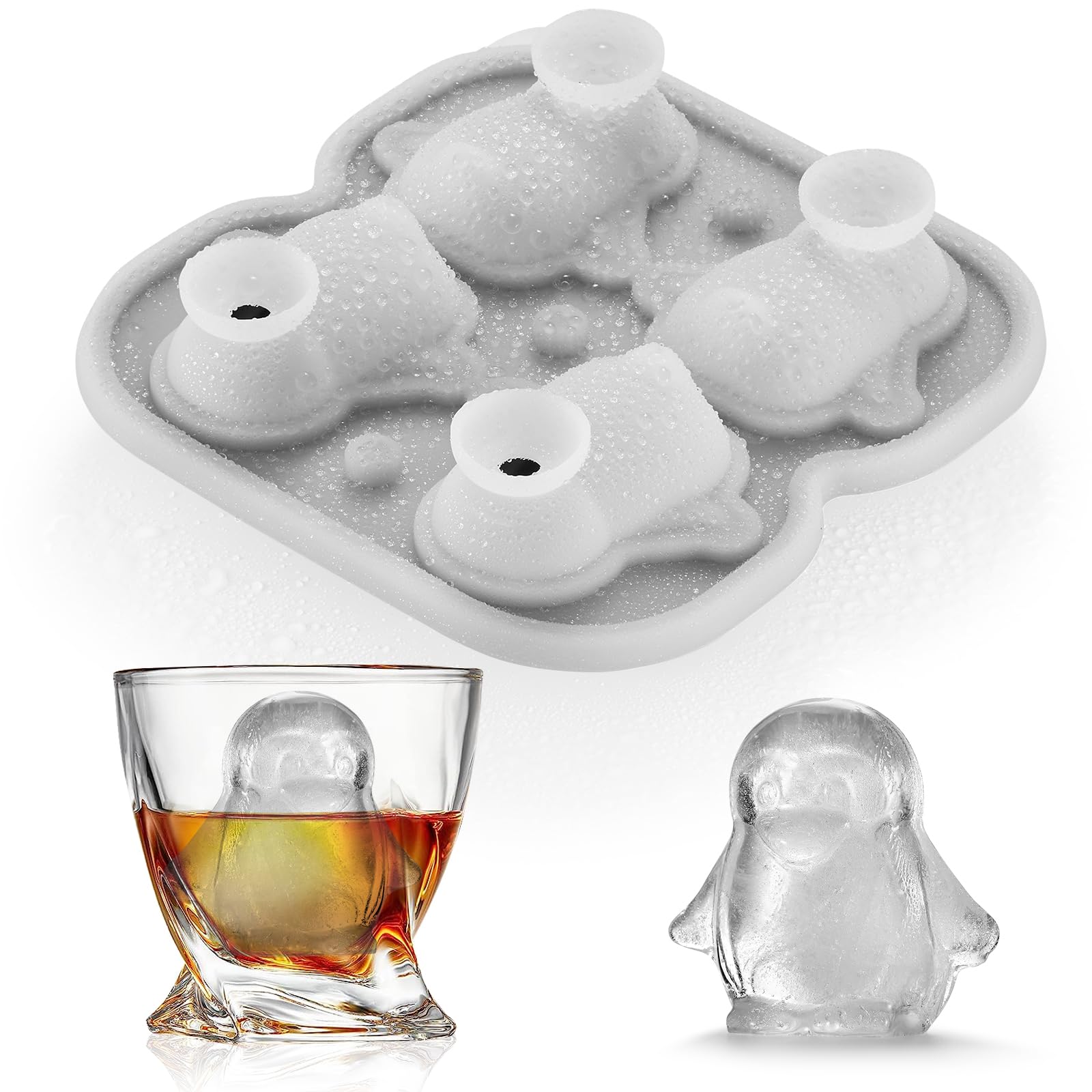 ACOOKEE Penguins Ice Cube Tray Fun Shapes, Odd