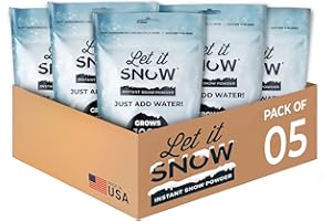 Let it Snow Instant Snow Powder for Slime - Premium Fake Snow for Cloud Slime and Holiday Snow Decorations - Made in The USA