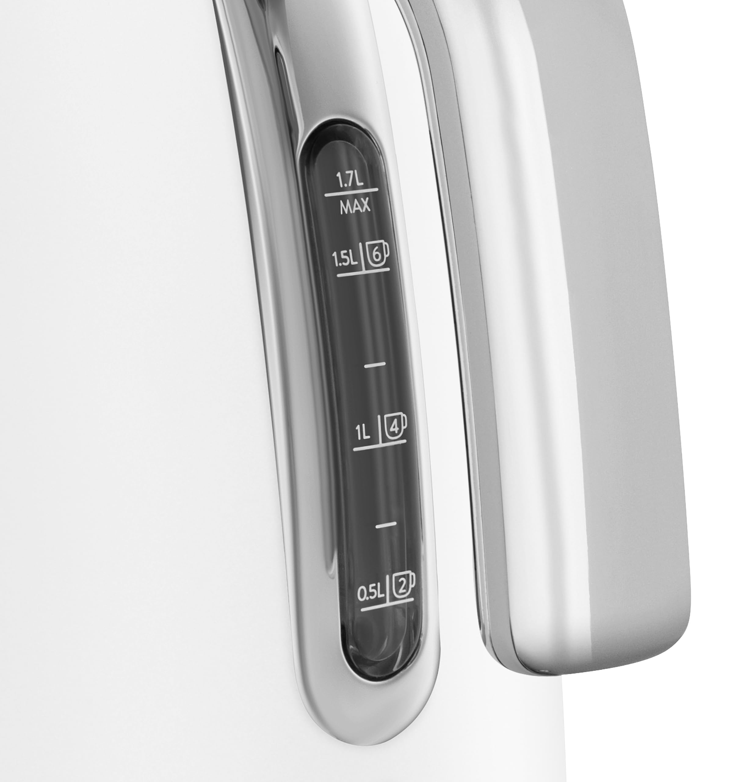 SMEG KLF03 Hervidor de Agua Eléctrico de 7 Tazas, Estilo Retro, Tapa de Apertura Suave, Apagado Automático, Base Giratoria de 360° - Blanco