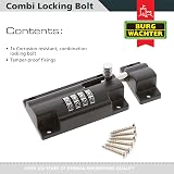 Burg-Wächter Sterling CLB110BK 110mm Combination Locking Bolt Black view 3