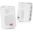 Boss Audio MR4.3W 200-Watt 3 Way Marine 4-Inch Enclosed System Speaker, White