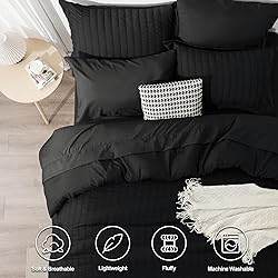 CozyLux Queen Seersucker Comforter Set with Sheets