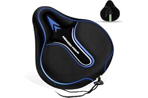 MSDADA Memory Foam Bike Seat Cover Padded, Soft Bike Cushion for Men & Women, Comfortable Bike Accessories for Bike, Outdoor Indoor Cycling