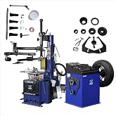 XK Tire Changer and Balancer Combo 37 in Tire Machine, 110V,2.0HP,960-690 | Air Bead Blaster,12-24 in Rims,Multi Balancing Modes for Automotive Repair Shops,Home Garages,18 Months Parts Replacement