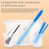 Suzzam Silicone Measuring Cups Resin Kit 600ml 100ml Spatula Sticks Gloves view 4