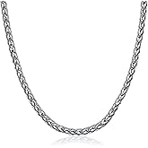 PORI JEWELERS Sterling Silver Italian 2.5MM Solid Franco Square Box Link Chain Necklace
