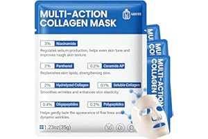 ABOTE Collagen Facial Sheet Mask - Overnight Jelly Gel Transforming from White to Transparent for Glass Glow Skin, Boost Elas
