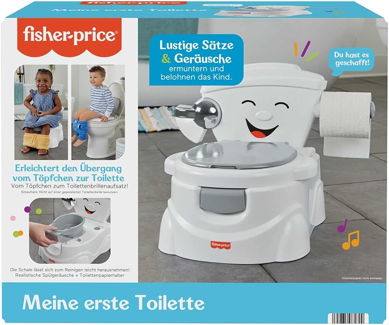 HJC38 - Meine erste Toilette – Töpfchen für Babys, deutsche Version, interaktives Trainingstöpfchen mit Musik und Geräuschen