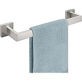 HarJue Towel Bar for Bathroom, 16 Inch Stainless Steel Bath Towel Rack Wall Mounted Towel Holder Hardware Accessory (Brushed 