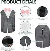Kuoser Dog Tuxedo and Bandana Set Puppy Formal Wear Small to XXL view 4