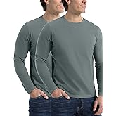 Pioneer Camp Mens T Shirts Cotton Casual Crew Neck Short/Long Sleeve Basic Heavyweight Soft Plain Tees Classic Fit Tshirts