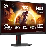 AOC 27G4ZR 27 inch FHD Gaming Monitor 260Hz Fast IPS 0.3ms HDR10 G-Sync