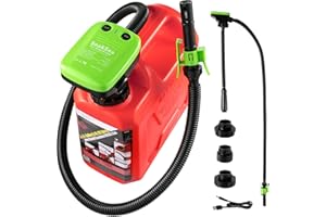 SOAKSEA Automatic Fuel Transfer Pump with Auto-Stop Sensor(3.2 GPM), USB Rechargeable 41" Hose Automatic Transfer Pump, Lithium Battery Power Portable Liquid Transfer Pump For Gasoline Diesel-3 Tank Adapters