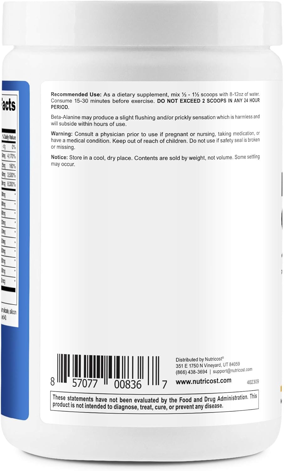 Nutricost Pre-Workout Complex 30 Servings (Peach Mango): Health & Personal Care