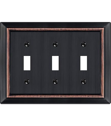 ZILLSEA 8-Pack Aged Bronze Outlet Covers, Classic Beadboard Duplex
