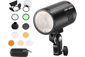 GODOX AD100Pro Pocket Flash Light OLED Screen 5800K 1/8000s Sync TTL/Multi/M Flash Built-in 2.4G Wireless X System 5 Groups 32 Channels with Godox AK-R1 Pocket Flash Light Accessories Kit