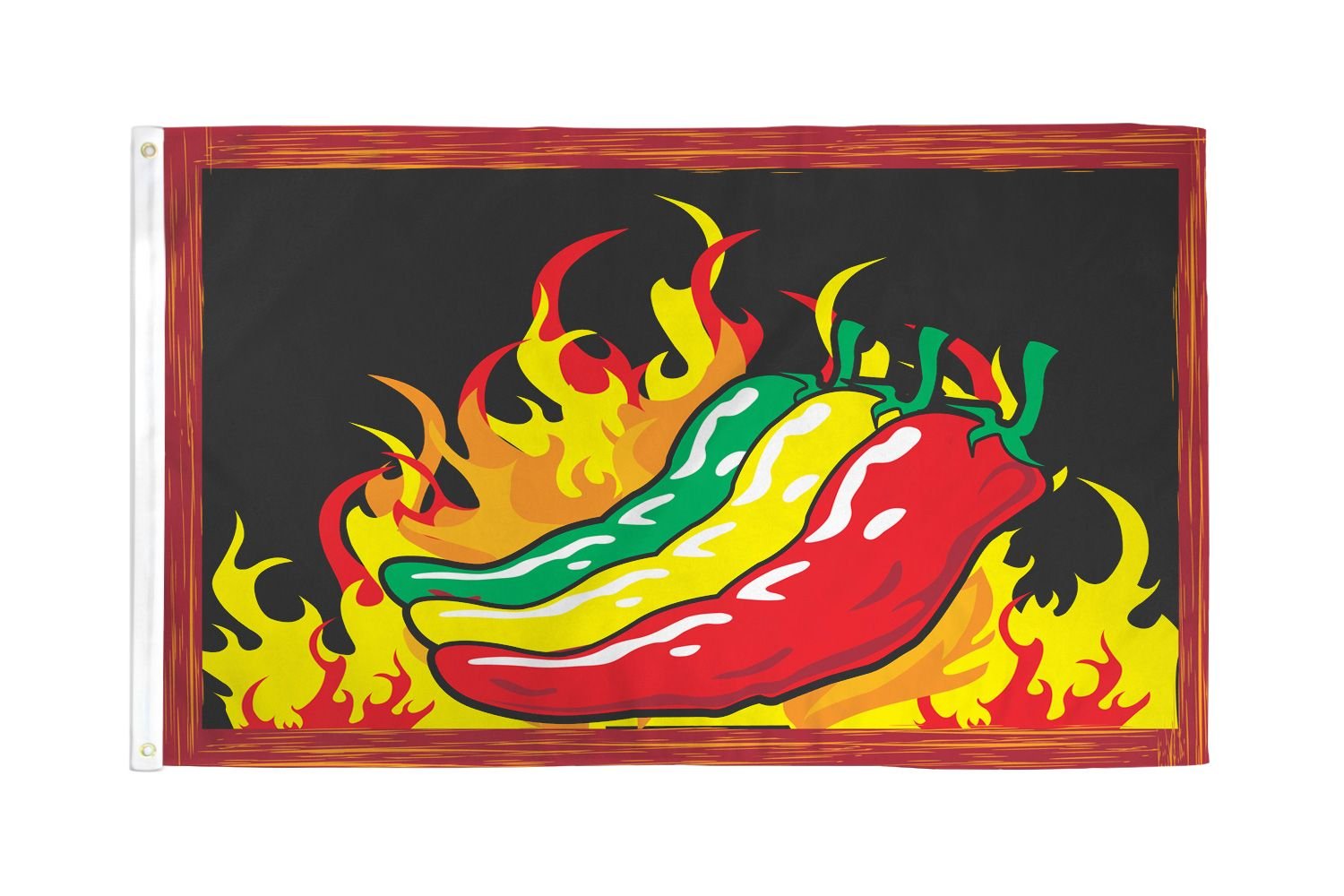 AZ FLAG - Chilies Flag - 3x5 Ft - 100D Polyester Hot Pepper Banner with Two Metal Grommets - Fade Resistant - Vivid Colors - 3' x 5' Feet - 150x90 Cm