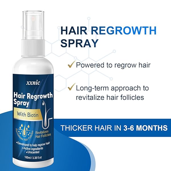 HAIR GROWTH SERUM, HAIR LOSS TREATMENTS FOR MEN & WOMEN, HAIR REGROWTH FOR MEN, HAIR GROWTH OIL SPRAY, COMBAT HAIR LOSS & THINNING HAIR, 100ML