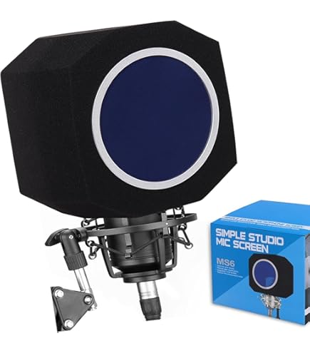 ZealSound Bouclier D'isolation Micro Avec Filtre Anti-pop