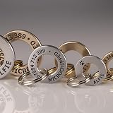 Round Brass and Stainless Pet ID Tag Small Deep Engraved Personalised view 3