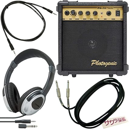 Amazon Pg 10 サクラ楽器 アンプdeトレーニングセット アンプ ケーブル類 ヘッドフォンセット エレキギターセット 楽器