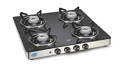 Glen 4 Burner Glass Auto Ignition - Alda