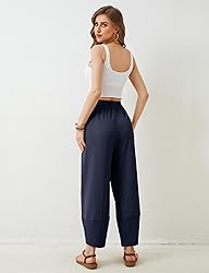 Xiaoxuemeng Womens Baggy Wide Leg Pants Casual