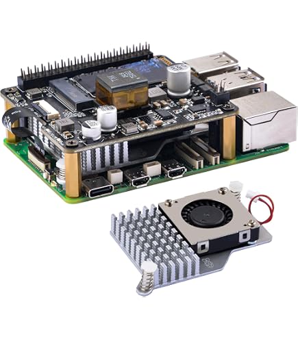 Carte PoE+ HAT Pour Raspberry Pi 5 - Avec Refroidissement Actif - Support SSD NVMe M.2 2230/2242 - Alimentation Et Réseau Via Ethernet