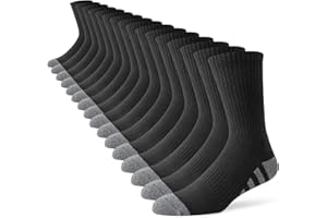 JOYNÉE 8 Pairs Mens Crew Work Cushion Socks Long Athletic Running Socks Workout Breathable Socks