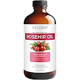 velona Rosehip Oil - 16 Fl Oz in Glass Bottle | 100% Pure and Natural Carrier Oil| Unrefined, Cold Pressed | Moisturizing Fac
