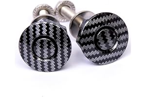 Nihfien 2Pcs 1.25in Universal Aluminum Vehicle Hood Pins,Quick Release Lock Latch Bumper for Car, Bumper Quick Release Latch License Plate Clip Hood Pins Lock for Bumper Hood or DIY - Carbon